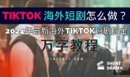 TikTok 海外短剧怎么做?2024年最新海外TikTok短剧掘金万字教程