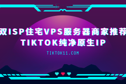 2025双ISP住宅VPS服务器商家推荐,TikTok纯净原生IP